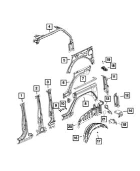 68302955ac Mopar Genuine Latch Reinforcement Left