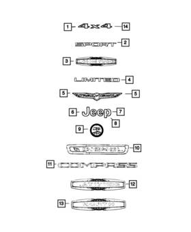 68421015aa Mopar Genuine Jeep Nameplate