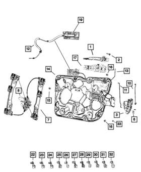 68510528aa Mopar Genuine Lock Rod Right