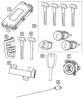 7lr03lxhsc Mopar Genuine Lock Kit