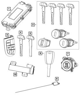 7lr04lxhsc Mopar Genuine Lock Kit