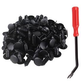 Mosnai 787803799491 100 Pcs Nylon Fastener Push Pins Universal Fit Electric/gas One Size Black