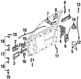 80508-01g00 Nissan Genuine Lock Rod
