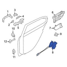 805005ee0a Nissan Oe For Versa 2023-2024 Front Right Door Latch Assembly
