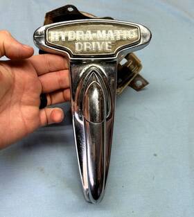 4574379 Oldsmobile 1949 Trunk Lock Handle Bezel Hydra-matic Drive - Hot Rod Rat