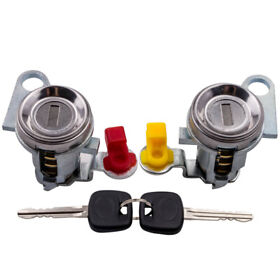 69052-12340 Pair Door Lock Cylinder Set Kit With Keys Front For Toyota 101