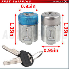 Dl19881 Pair Door Lock Cylinder With Key For 2000 Chevy Tahoe Gmc K1500 K2500 K3500