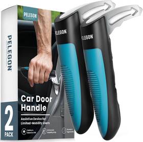 Cdh-1 Pelegon Car Door Handle For Elderly 2 Pack Cane Assist Black