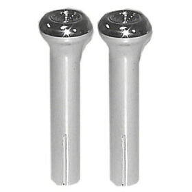 4021-491-70p Plastic Door Lock Knobs Smooth Chrome Pair