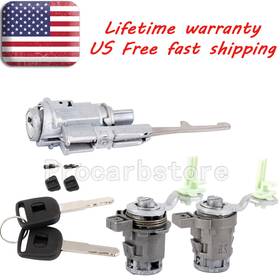 Procarbstore 656003345404 New Ignition Switch Cylinder And Door Lock With 2 Keys Fits Honda Crv 2003-2006