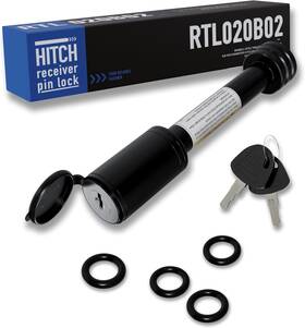 Rtl020b02 Retrue Trailer Hitch Receiver Pin Lock Suitable For 2 Inch 1 Pack Black