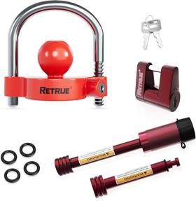 Rtl222r Retrue Keyed Alike Trailer Lock Set Tow And Store Kit Include Red