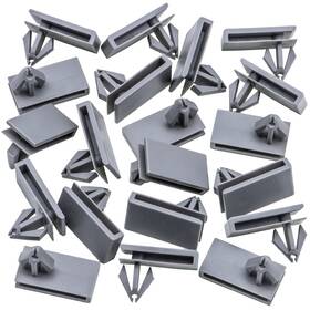 15221959 Rexka Yt0044 20pcs Rocker Panel Moulding Clip For Gm Chevy One Size Gray