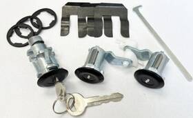 Py1681b Rrp Black Premium Door And Trunk Lock Set For 1981-1986 Ford Mustang With Keys