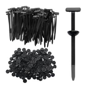 Hz-kj1113 Ruilixin 150pcs Nylon Universal Cable Tie Buckle Auto Body Parts Trim Black