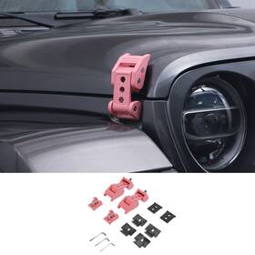 2025wu4016 Savadicar 2x Car Pink Hood Side Catch Latch Buckle Set For Jeep Wrangler Jk Jl Jt 2007