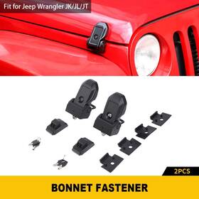 Savadicar2025x0426951 Savadicar Exterior Bonnet Lock Hood Catch Latch Buckle For 07 Jeep Wrangler Jk Jl Jt Black