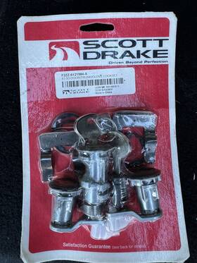 F2zz-6121984-a Scott Drake Back Door Trunk Glove Box Lock Set Mustang 1987-1993