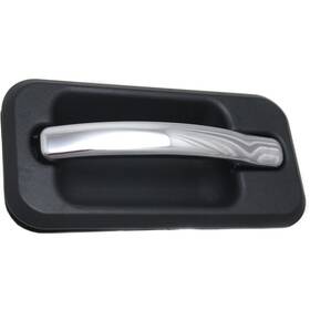952-136bl Sherman Parts Exterior Door Handle For 2003-09 Hummer H2 Chrome Lever With Black Bezel Rear