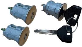 68001713aa Smp For Jeep Wrangler Tj Lj 02-17 3 Chrome Door Key Lock Cylinders Set With 2 Keys
