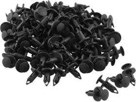 Soikoi 778601282063 Ahomash 8mm 5/16 Inch Hole Plastic Rivets Fastener Push Clips For Car Auto Black