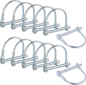 Supermmark 614591229179 12-count 1/4 Inch Heavy Duty Zinc-plated Carbon Steel Spring Locking Silver