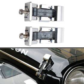 Tgqp244 Tg-auto 1 Pair Chrome Aluminum Hood Lock Latch Catch Set For 2007-2018 Jeep Wrangler Jk
