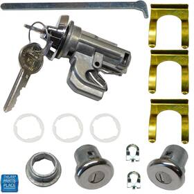 Kl3591z The Parts Place Inc. 1968 Nova Chevelle Impala Door Glove Box And Trunk Lock Kit Original Key Style