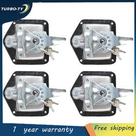 2218585 Tinvhy 4pcs Trailer Door Latch T-handle Locking Camper Rv Truck Tool Box 8 Keys