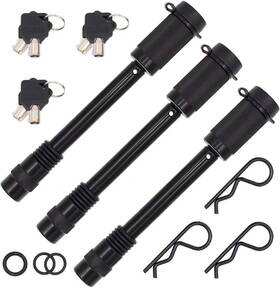 79833 Towworks Keyed Alike 5/8 Inch Trailer Hitch Lock With Extra Long 4-1/2 Span