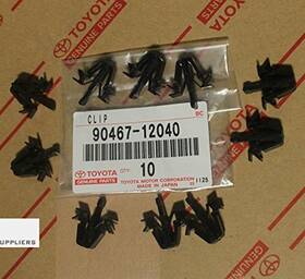 90467-12040 Toyota Tacoma Rav4 4runner Grille Clips Oem Set Of 10 Black