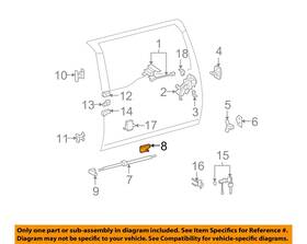 6894835010 Toyota Oem 07-14 Fj Cruiser Back Door Lock Hardware-stay Rod Bracket