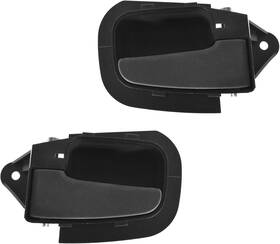 Dha36669 Trq Door Handles Inside Interior Black Left And Right Pair Set For Bmw 3