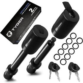 Tyger Auto 816239029268 Solid Trailer Hitch Lock Pin With Locking Key 2 Pack - Keyed Alike