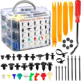 Uh057 Uolor 925pcs Car Bumper Retainer Clips Plastic Kit Clear