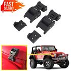 V4qp503 Hood Lock Latches Locking Catch Brackets Kit For Jeep Wrangler