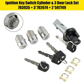 597749 Vipih Ignition Switch Cylinder And 3 Door Lock Set With 2 Keys For Suburban Tahoe 98-1999