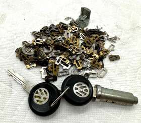 Ah7301 Volkswagen Oem Vw Logo Key Set Lock Cylinder Repair Parts Springs Driver Pins Lot Audi