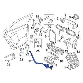 5c6839085c Volkswagen Oe For Jetta 2016 Rear Door Latch Cable