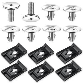 Vomika 614158502509 Lower Engine Cover Pin Screws - Premium One Size Black Silver