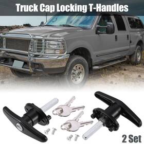 X Autohaux 731618701644 2 Set Right Truck Cap Locking T Handles For Pickup Camper Shell With Key