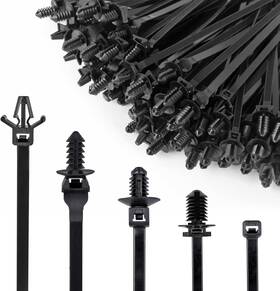 Xzfr-010 Xislet 160pcs Nylon Universal Cable Tie Buckle Zip Clips Automotive Black
