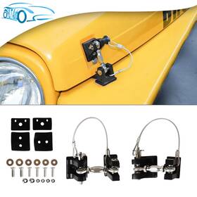 Wq-jl-121 Ylt Auto 2x Engine Hood Lock Latch Buckle For Jeep Wrangler Tj Jk Jl 1997-2006 Black