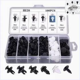 Riv027 Zmshangmao 100 Pcs Bumper Clips Car Plastic Rivets Fasteners Push One Size Black