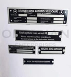 Vintage Mercedes Benz Alloy Name Plates 5PC Set For Cars. Fixed Price $129.99.
