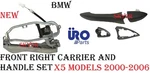 Passenger Door Handle Carrier & Kit Set Front Right Side 00-06 Bmw X5 Uro. Fixed Price $123.33.