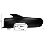 1966 Pontiac Gto Full Quarter Panel Coupe Left Driver Side Edp Steel 1590L. Fixed Price $1299.00.