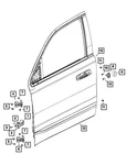 Genuine Mopar Door Hinge Right 68421702AA. Fixed Price $74.31.