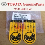 Toyota Oem Japanese Body Caution Plate Label Decal Set 2PCS 74541-46010. Fixed Price $12.00.