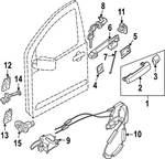 Genuine Nissan Door Lock Operating Rod 80515-9BU0A. Fixed Price $16.56.